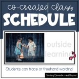 Editable Co-Created Class Schedule Cards