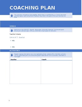 Preview of Editable Coaching Plan