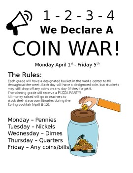 Preview of Editable - Coin War Fundraiser Flyer