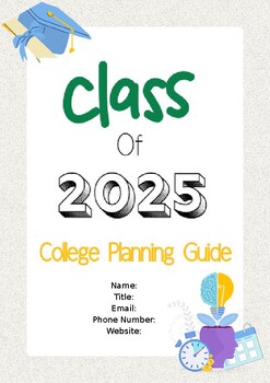 Preview of Editable Senior Year College Planning Guide