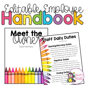 Preview of Editable Color Childcare Employee Handbook
