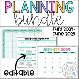 Editable Color Coordinated Planning Documents | 2024-2025