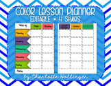 Editable Color Lesson Planner [4 styles to choose from]