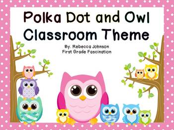 Preview of Editable Color Owl and Polka Dot Calendar and Classroom Sign Super Pack