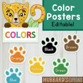 Editable Color Posters - Jungle Plant Theme Classroom Deco