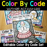 Editable Color by Code January - Winter Themed