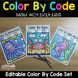 Editable Color by Code May - Ocean and Summer