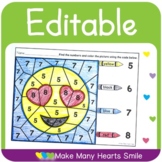 Editable Color by Code Worksheets      MHS5 