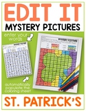 Editable Color by Sight Word Mystery Pictures - St. Patrick's Day