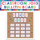 Editable Colorful Classroom Jobs for Bulletin Board - Back
