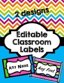 Editable Colorful Classroom Labels