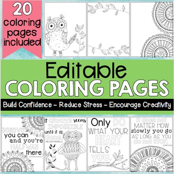 Preview of Editable Coloring Pages