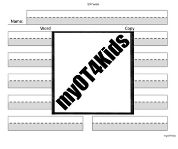 Preview of Editable Column Worksheets with fillable letters and boxes; landscape