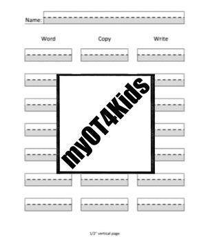 Preview of Editable Column Worksheets with fillable letters and boxes; portrait