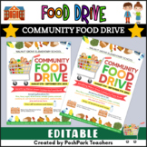 Editable Community Food Drive Flyer | School Church Fundra
