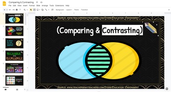 Preview of Editable: Comparing & Contrasting using a Venn Diagram