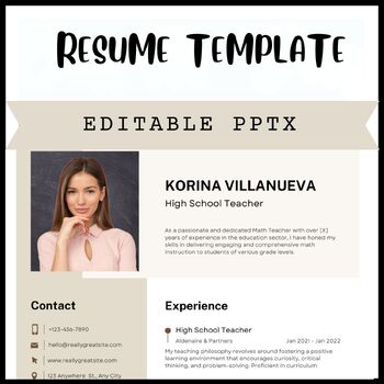 Preview of Editable Comprehensive and Multilingual Resume Template - Google Slides
