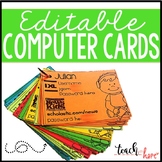 Editable Computer Login Cards