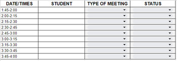 Preview of Editable Conference Schedule Google Sheet