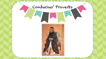 Preview of Editable Confucius Proverbs Activity (Culture)