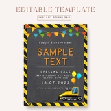 Editable Construction theme flyer