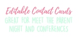 Editable Contact Cards!