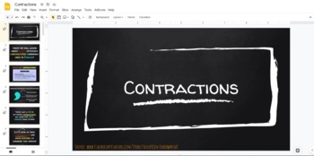 Preview of Editable: Contractions