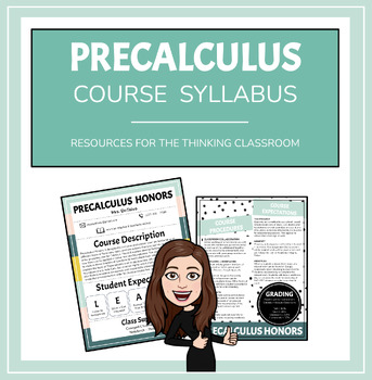 Preview of Editable Course Syllabus - Precalculus Honors