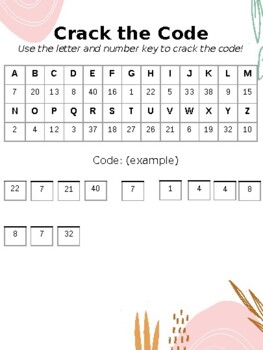 Editable Crack the Code. by Teaching with Miss Moldz | TPT