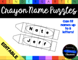 Editable Crayon Name Puzzles