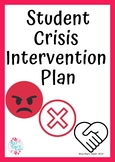 Editable Crisis Intervention Plan for Schools, Classrooms 