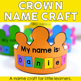 Editable Crown Name Craft - Name Writing Practice Activity