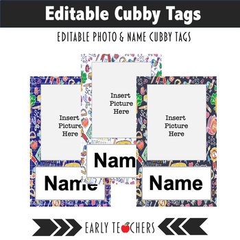 editable cubby name tags by early teachers teachers pay teachers