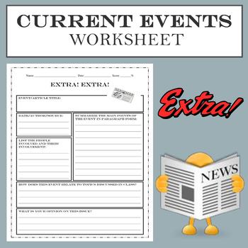 Current Events Worksheet (EDITABLE) by Loves to Learn | TPT