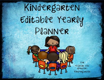 Preview of 2017/2018 Editable Curriculum Guide for Kindergarten