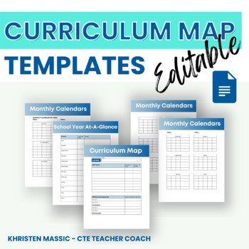 Preview of Editable Curriculum Map Template - Middle School and High School