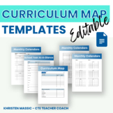 Editable Curriculum Map Template - Middle School and High School