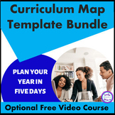Editable Curriculum Map Template Pacing Guide with Free Vi