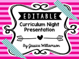 Editable Curriculum Night Presentation