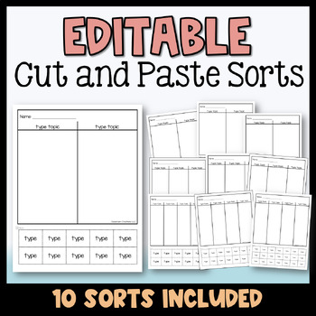 Preview of Editable Cut and Paste Sorts