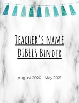 Preview of Editable DIBELS Binder/Companion