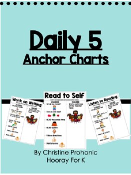 Preview of Daily 5 Anchor Charts Bundle
