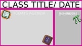 Editable Daily Agenda Classroom Slide Math Theme Editable 