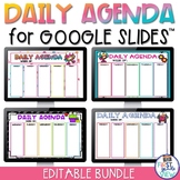 Editable Daily Agenda Google Slides Templates | BUNDLE