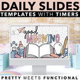 Daily Agenda and Lesson Slide Templates with Timers - Mode