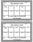 Editable Daily Behavior Chart