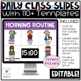 Editable Daily Classroom Slide Templates with Moveable Pieces
