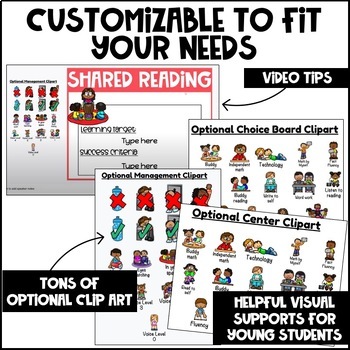 Editable Daily Classroom Slide Templates with Moveable Pieces and Timers