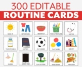 Editable Daily Kids Routine Cards I Visual Schedule Cards 