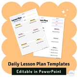 Editable Daily Lesson Plan Templates | Free Printables